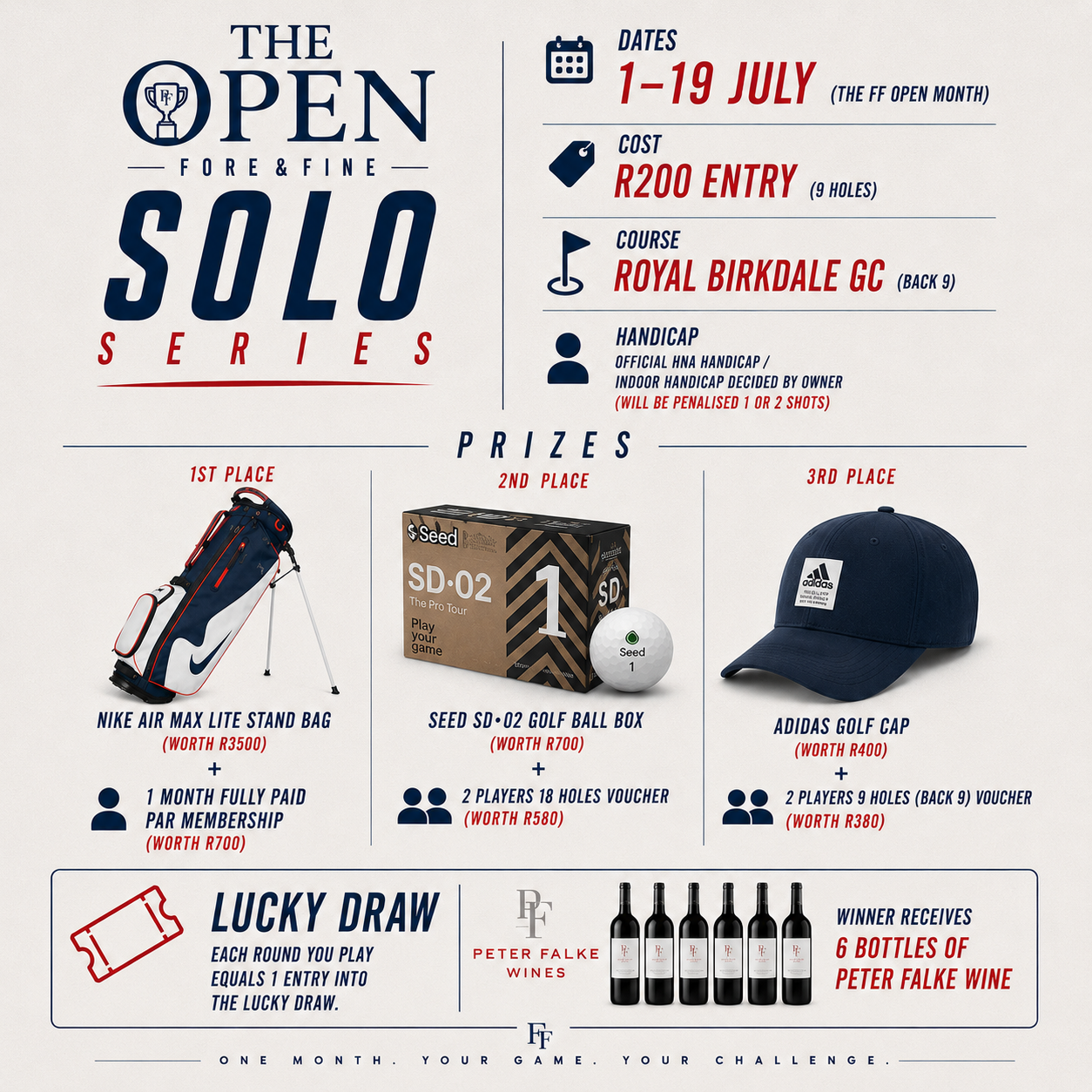 THE FF OPEN – SOLO SERIES